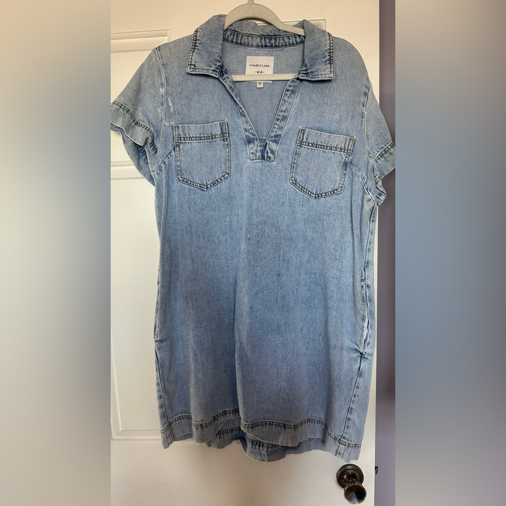 HABITUAL Light Blue Denim Dress